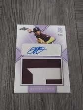 JEANPIERRE ORTIZ 2021 LEAF PERFECT GAME SWEET PATCH AUTOGRAPHED ROOKIE CARD....