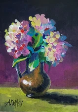 Original acrylic /canvas panel painting*5 x 7 in* signed*Impressionism