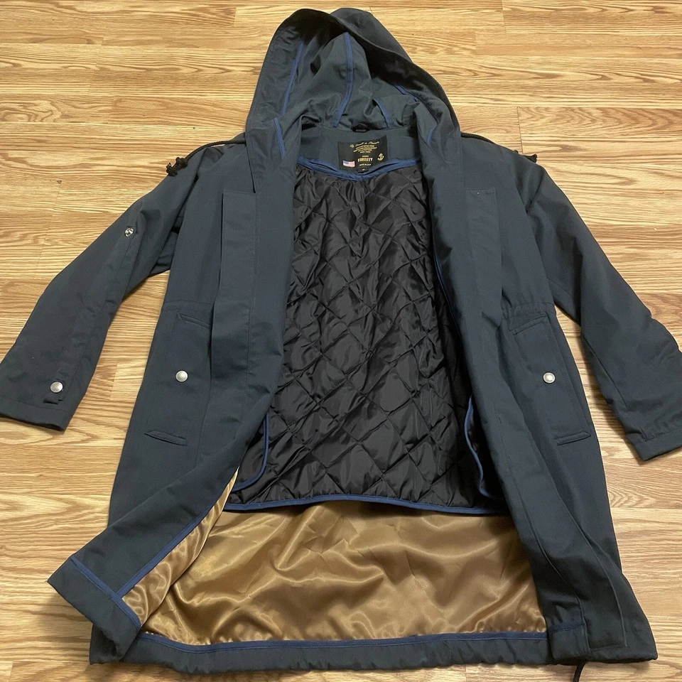 Chaqueta Abrigo Acolchada FIDELITY Gerald & Stewart Hecha en EE. UU. Trench Parka Pequeña Foto 4 de 4