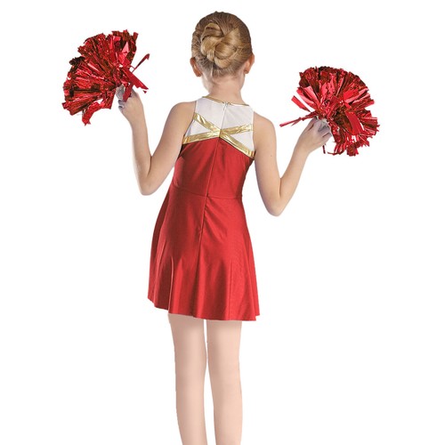 Kids Girls Dress With 2Pcs Hand Flowers Carnival Cheerleading Competition - Imagen 22 de 119