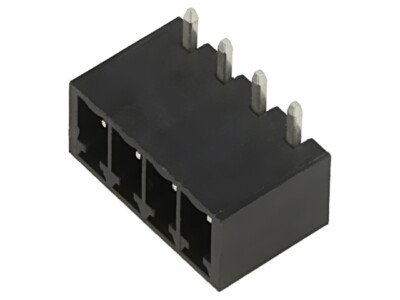 39502-1004 3.5MM EURO HEADER RA BLK 4CKT MOLEX