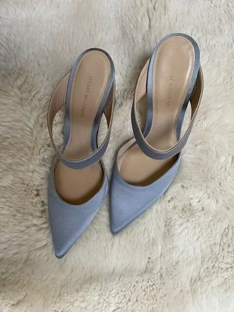 Stuart Weitzman Eventually Satin Mule Pumps US Size 7 eBay