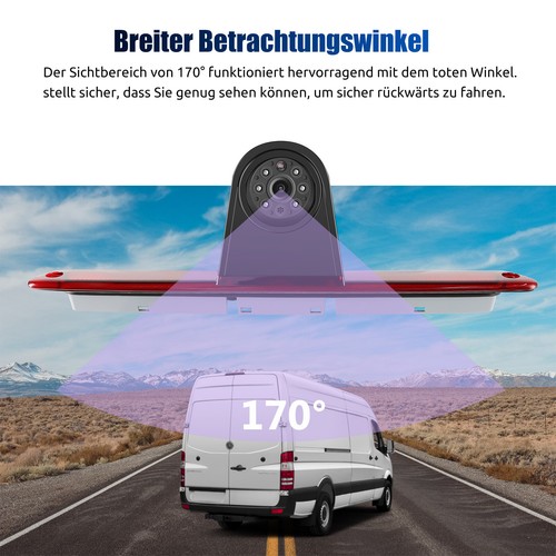 ESSGOO 7" TFT Monitor + Rückfahrkamera Bremsleuchte Für Sprinter VW Crafter W906 - Bild 9 von 14