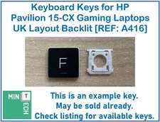 Keyboard Replacement Keys for HP Pavilion 15-CX Gaming Laptops UK Layout Backlit