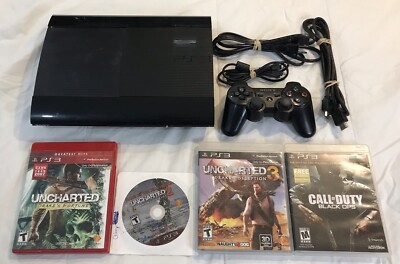 PlayStation 3 PS3 Super Slim 500GB + 4 Games Uncharted + Call of