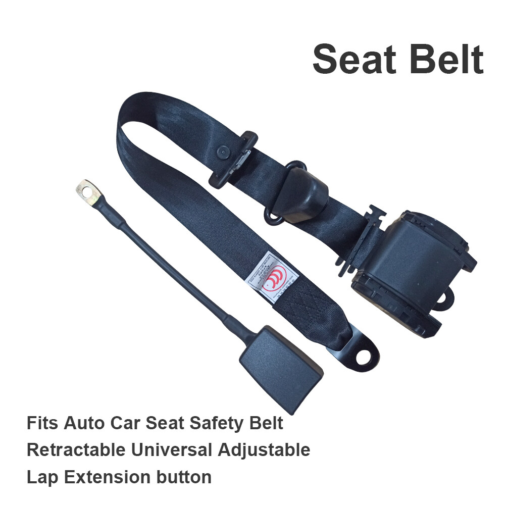 2 Sets Universal 3 Point Auto Car Seat Safety Belt Retractable