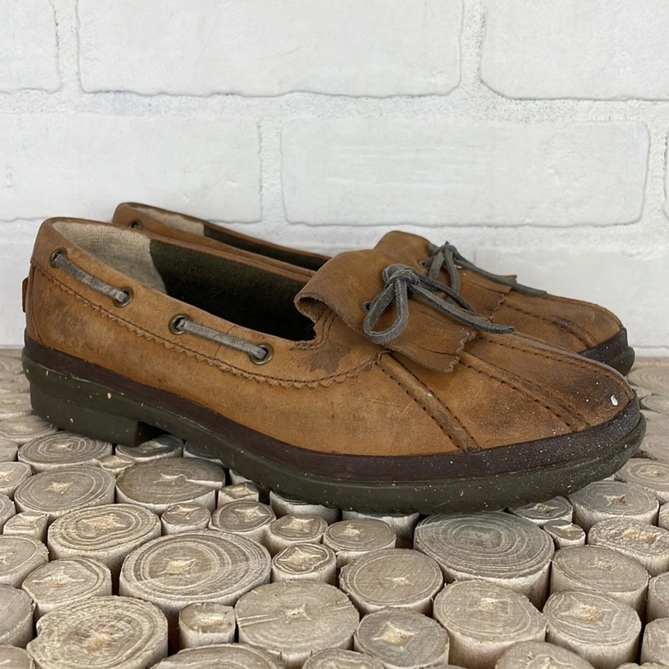 Zapatos Mocasines UGG Haylie Marrón Castaño Impermeable Pato Sin Cordones 7 Foto 4 de 4