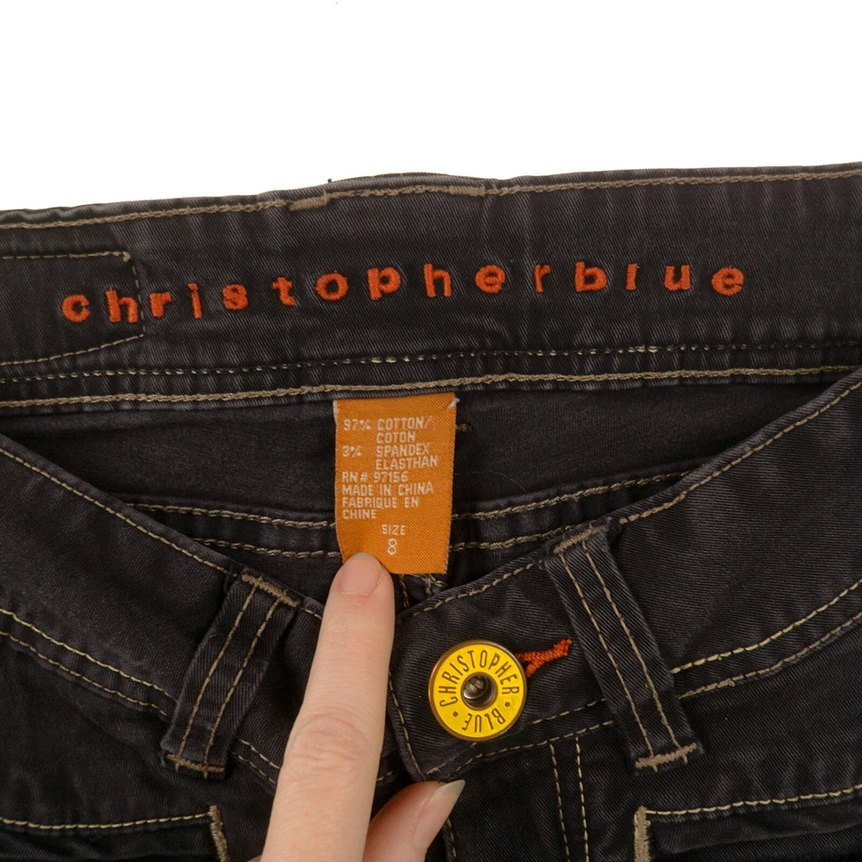 Jeans capri Christopher azul negro para mujer 8 Foto 4 de 4