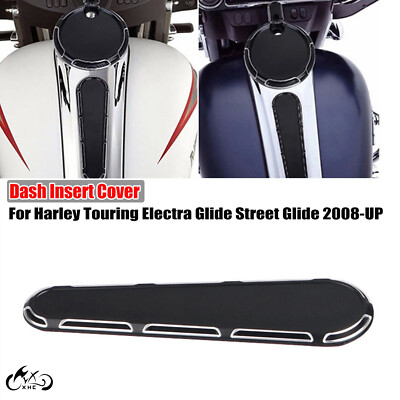 Black Cut Tank Dash Insert Cover For Harley Electra Street