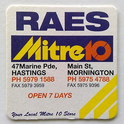 #ad Raes Mitre 10 Hastings 59791588 Mornington 59754788 Coaster B324 9 AU $4.99