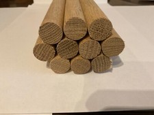 Oak Dowels Kiln Dried 19mm x 300mm (Pack Of 10) Free Postage