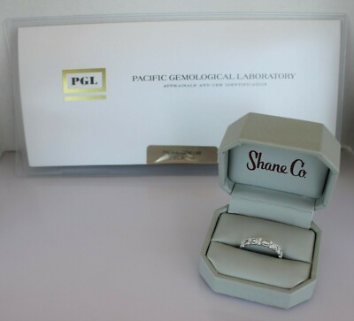 Genuine SHANE CO ctw Diamond 14k Solid Gold Wedding Ring