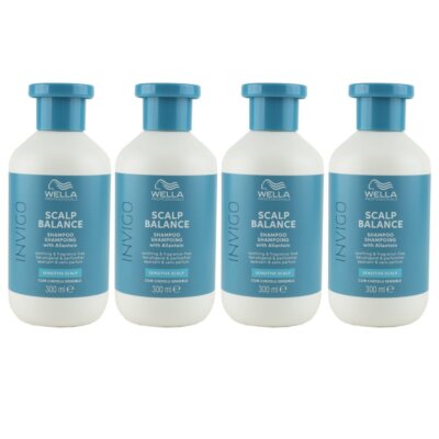 Wella Invigo Scalp Balance Sensitive Scalp 4 x 300 ml Anti Schuppen Shampoo Set