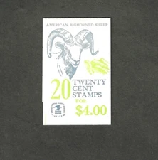 1949 MNH Booklet of 20, 20-cent stamps - Sealed - American Bighorn Sheep