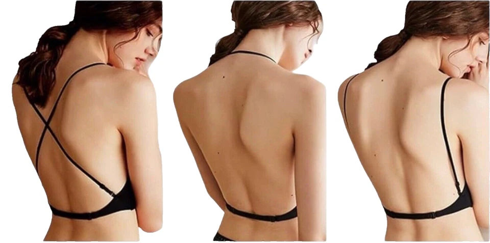 Sujetador bandeau invisible de encaje con relleno para mujer talla M del Reino Unido Foto 2 de 4
