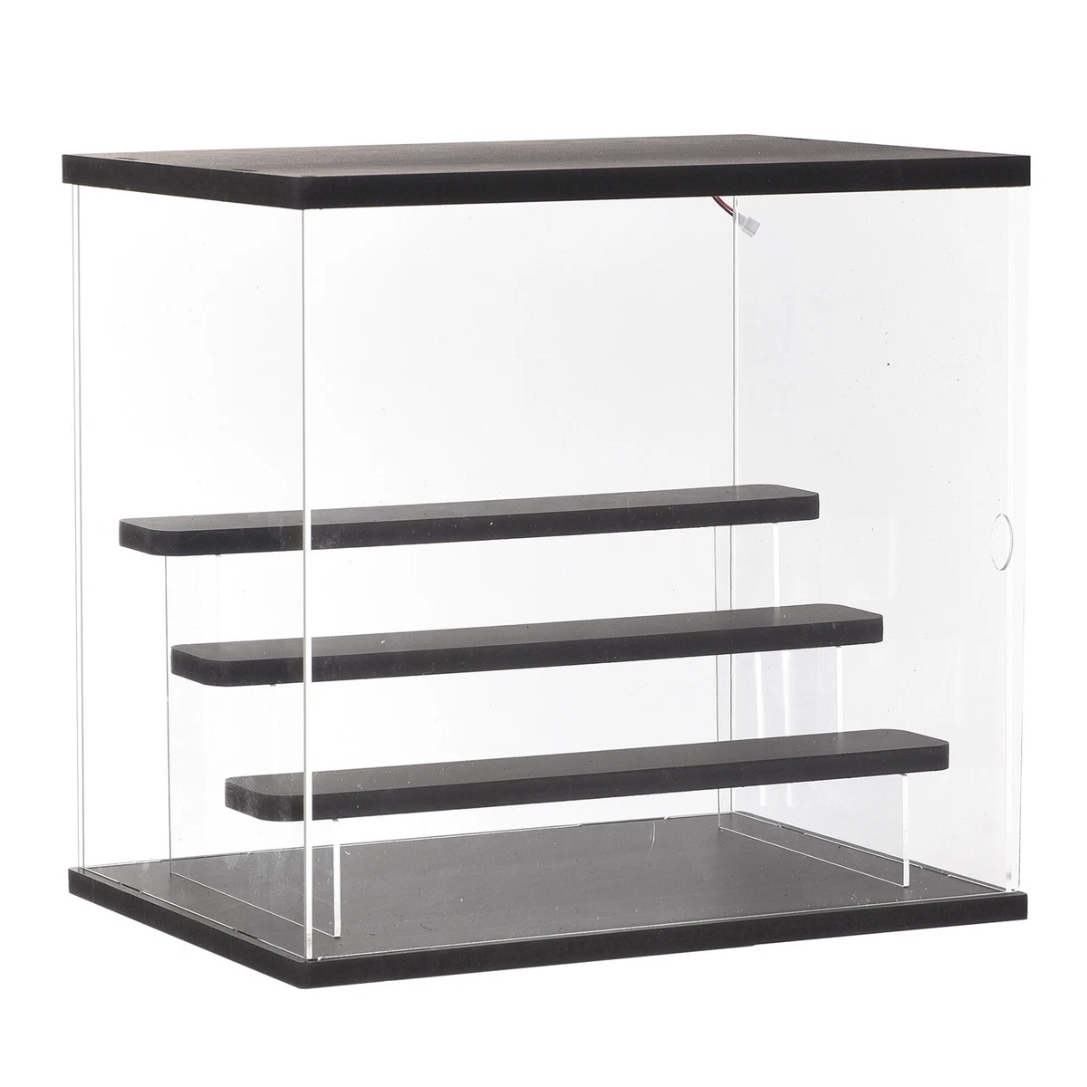 Clear Acrylic Display Case with LED Light 3 Tier Boxes 12.6x9