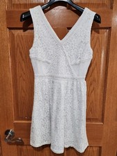 FRANCESCA'S MI AMI Women's S White Lace Sleeveless Summer Zipper Back Dress NWT