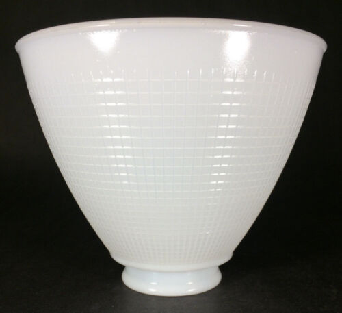 New White Opal Milk Glass 6 Floor Table Oil Lamp Ies Reflector Waffle Shade New White Opal Milk Glass 6 Floor, Ies Reflector Lamp Shades