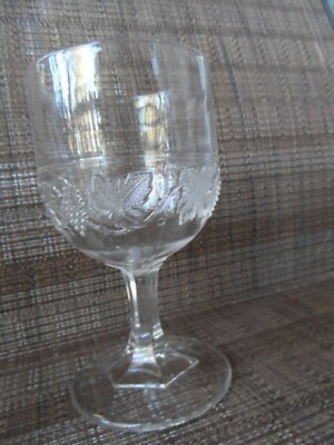 EAPG Bryce Walker And Company Grape Band Goblet(s) 5 1/2'' Ca. 1869 Antique 