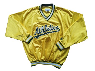 STARTER Oakland A's ATHLETICS Vintage 90s Sweatshirt Sweater Pullover gelb L