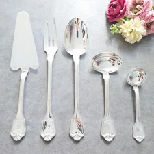 Christofle PortRoyal 5pcs Engraved Silverplate Serving Items Set Excellent