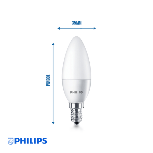 Philips CorePro 7W E14 LED Frosted Candle Bulb 806 Lm Warm 2700K Non-Dim Pack 10 - Picture 3 of 6