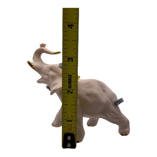 Elefante Famiglia Walker Hagen Renaker Statuina Porcellana Rosa Accenti Oro - Foto 11 di 11