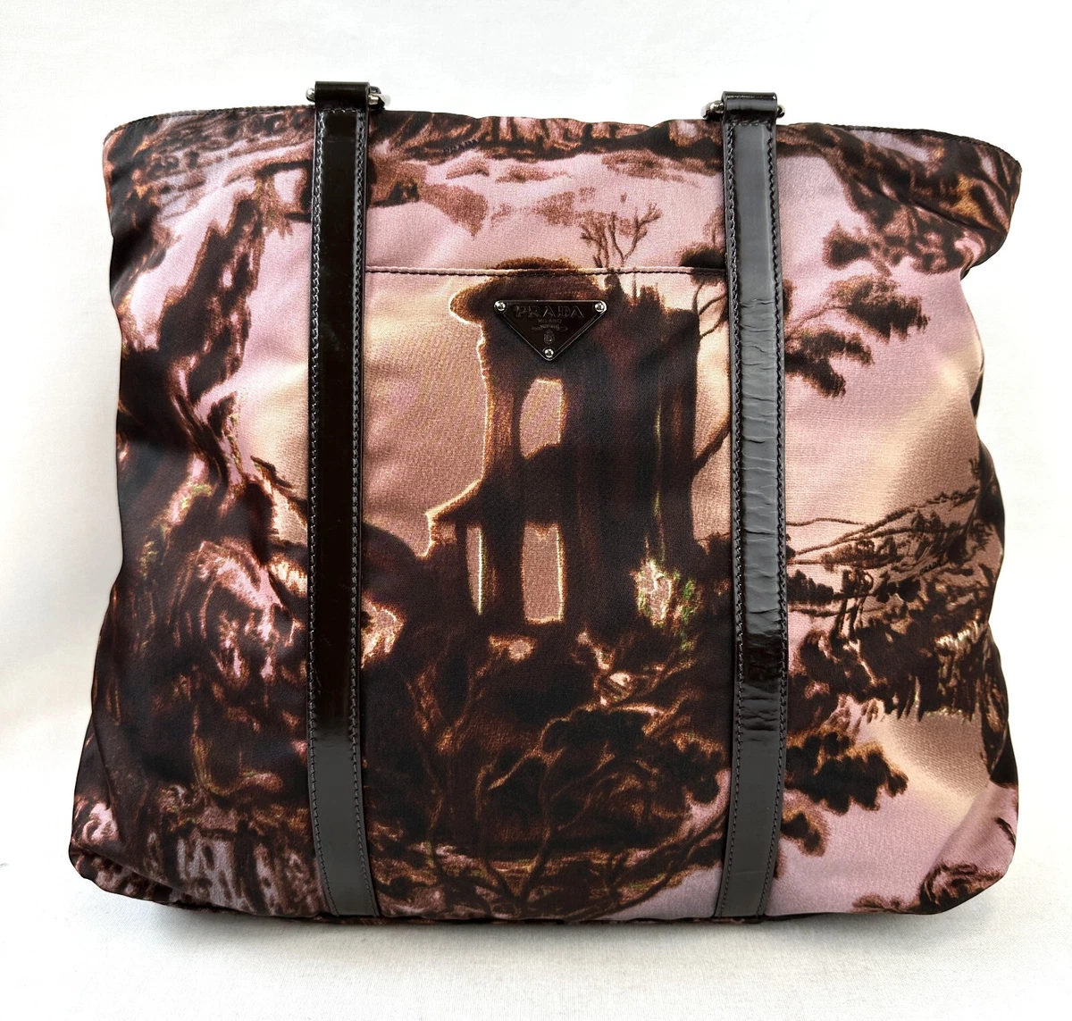 Prada printed nylon best sale tote