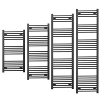 Towel Radiator Black – Matt Heated Bathroom Rail – Designer Style – All Sizes