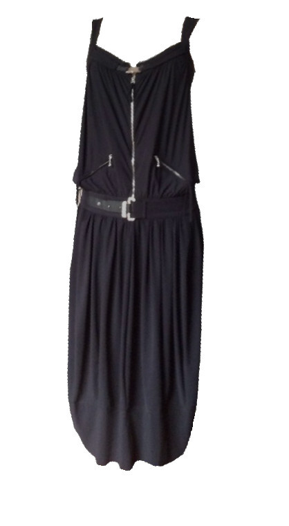 Robe Longue Noir Et Bleu Asymétrique Marithé & François Girbaud - Taille 40 - Occasion TB état