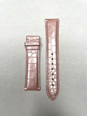 20mm Pink Pearl Genuine Louisiana Alligator Leather Watch Band - MADE IN USA