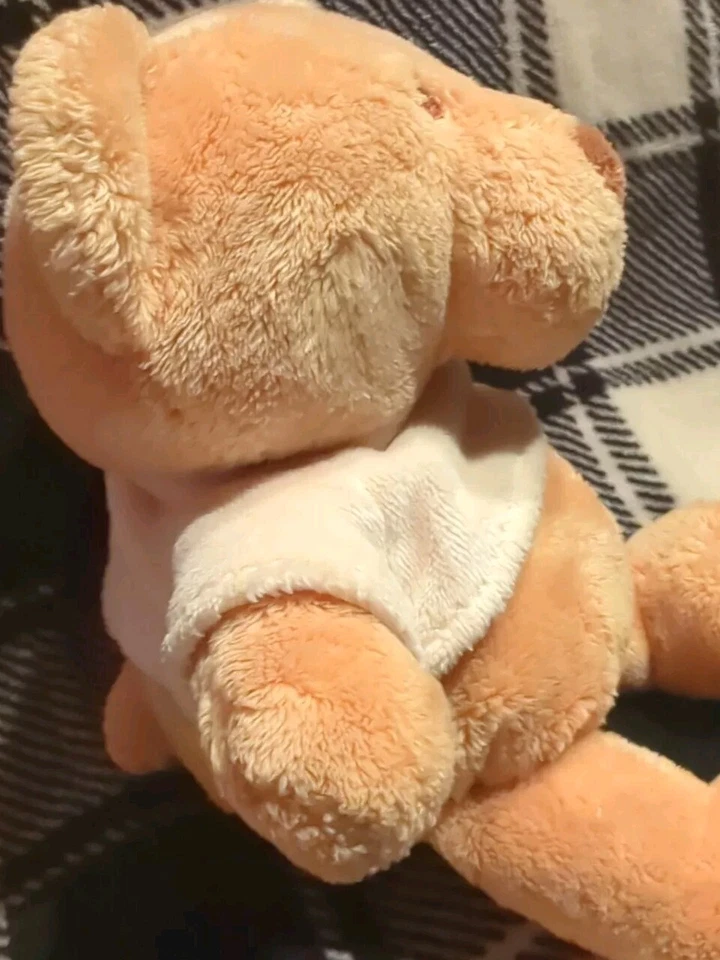 Camiseta Baby Ganz Wee amarela urso chocalho pequena Lovey - Imagem 3 de 4