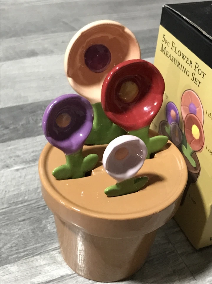 Five Piece Flower Pot Measuring Set  World Market New W/ Box W3 - Image 2 of 4