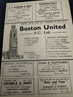 RARE BOSTON UNITED V MANSFIELD TOWN RESERVES MIDLAND LEAGUE 7TH SEPTEMBER 1957