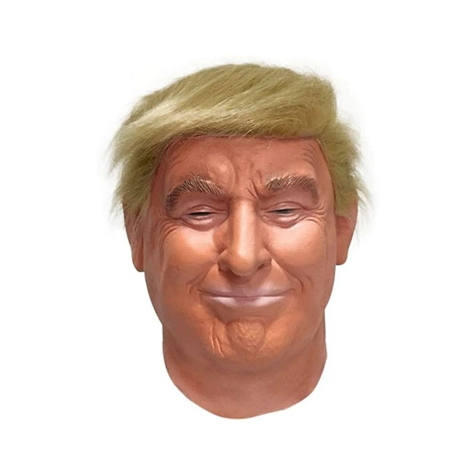 Maschera Donald Trump costume cosplay festa Halloween celebrità maschera lattice IT~ - Immagine 3 di 4