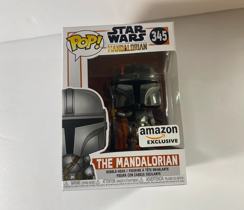 Funko Pop! Star Wars The Mandalorian Amazon Exclusive Figure #345 DAMAGED BOX