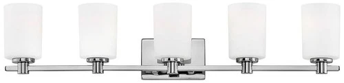 Hinkley Karlie 35 1/2" Wide Chrome 5-Light Bath Light - Picture 2 of 10