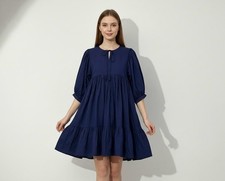 Boho Style Indian Cotton Dress Summer Comfy Mom Beach Travel Wear