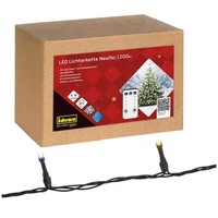 Idena 200Er LED Lichterkette Newtec Warmweiß/Weiß Mit Fernbedienung Und Timer