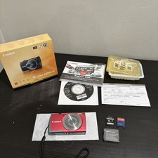 Canon PowerShot A3500 IS 16.0MP Digital Camera – Red – Tested Working