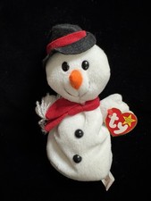 Ty Snowball 1997 Snowman Bear 4 Th Gen PVC 7 Beanie Baby MWMT