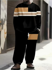 Men's Outfit 2 Piece Set Shirt  Pants Suit PLUS SIZE BIG 3XL