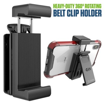 Heavy-Duty 360° Rotating Belt Clip Phone Holder Holster Mount Universal Stand