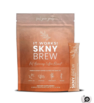 IT WORKS! SKINNY BREW FAT-BURNING COFFEE BLEND 15 SINGLE  PACKETS New  Packaging