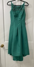 Carmen Marc Valvo Infusion Women’s Dress Formal Midi High-low Green Sz 6