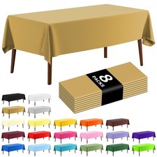 CXPSINC Plastic Tablecloth 54" x 108"Disposable Tablecloth Rectangle Plastic ...