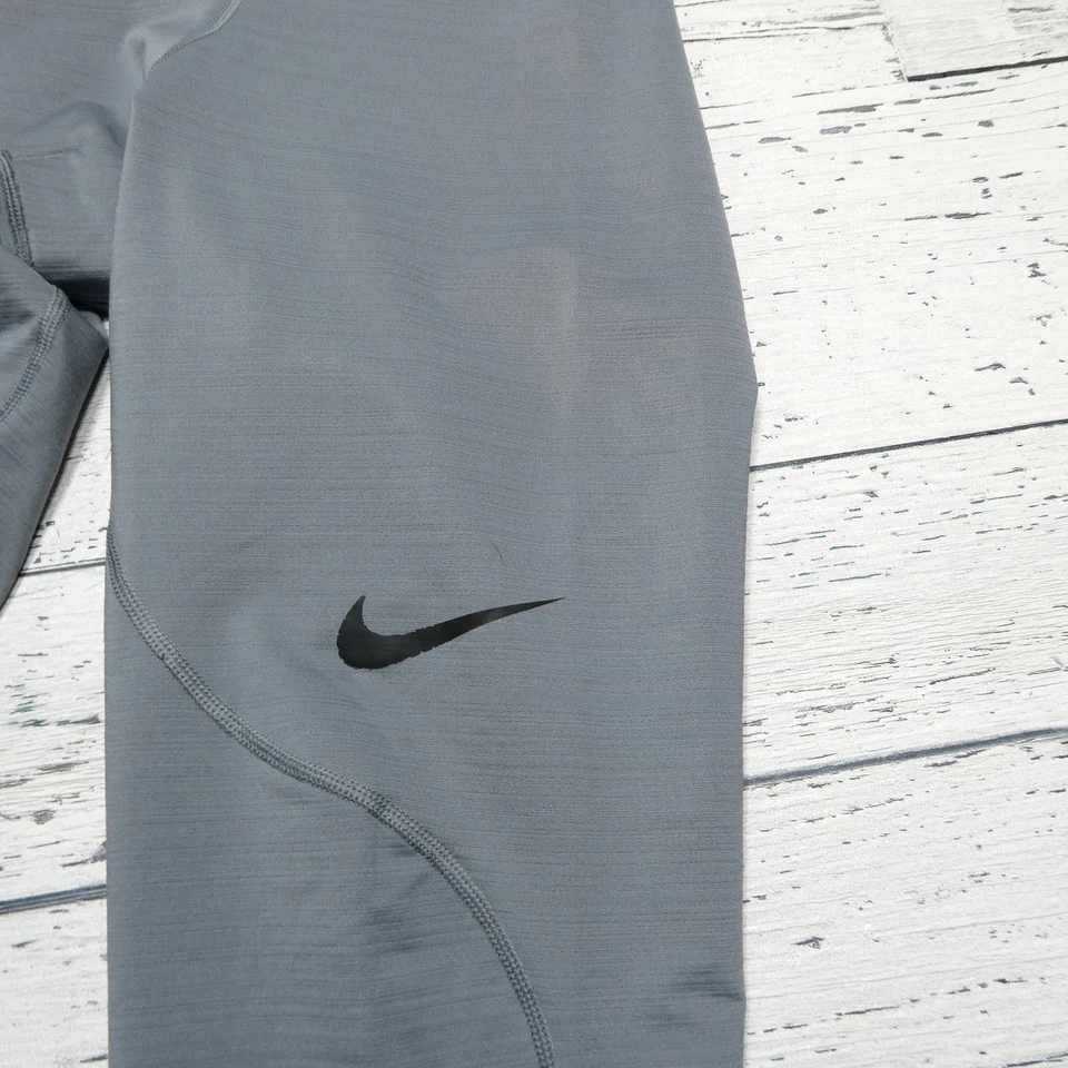 Nike Pro Dri-Fit Compression Pants Mens Medium Gray Training Leggings Athletic - Image 3 of 4