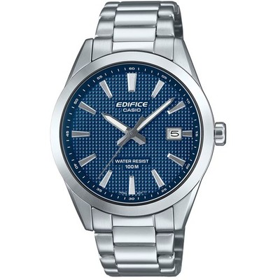 Casio Men's Watch Edifice Blue Dial Silver Tone Steel Bracelet EFV-160D-2AVCR