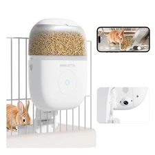 Hanging Automatic Rabbit Feeder with 1080P HD Camera,WiFi Smart APP Control 1...