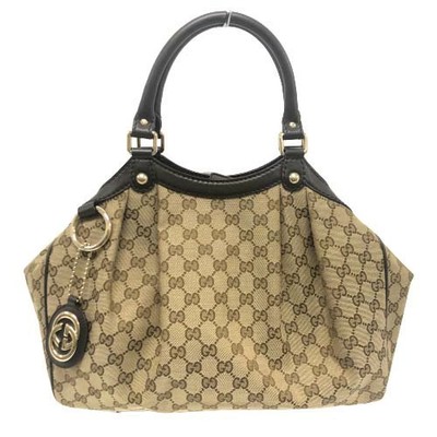 Gucci Sukey Tote Bag GG Canvas Handbag Beige Brown on | eBay
